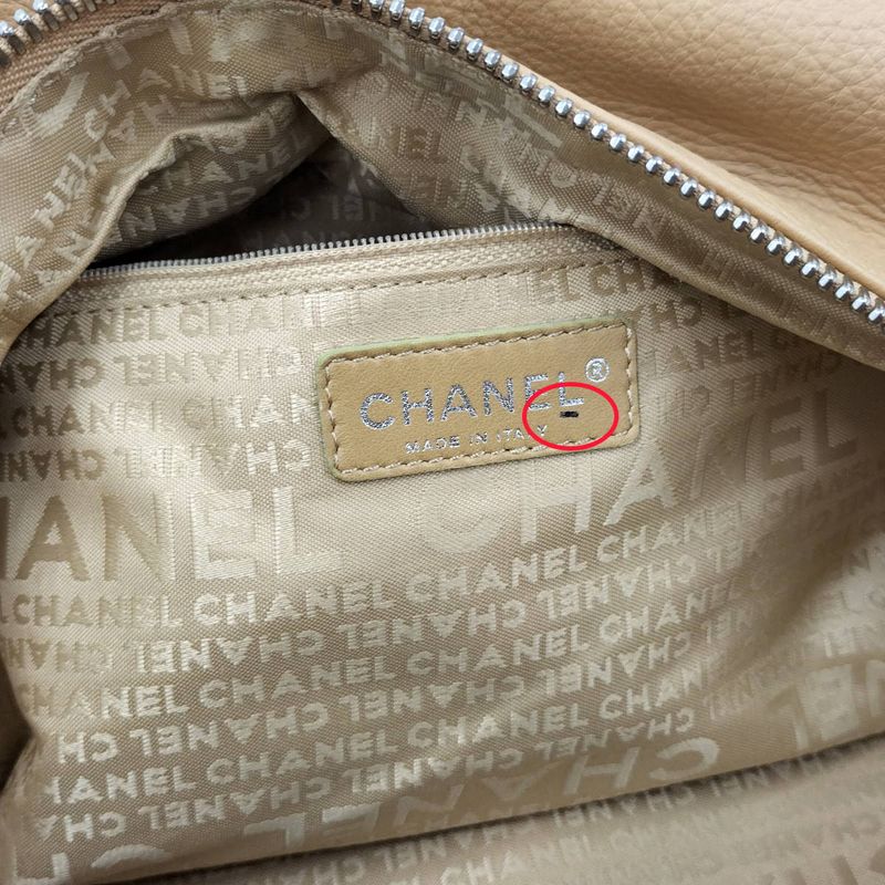 Chanel Boston Bag Calf Leather Beige