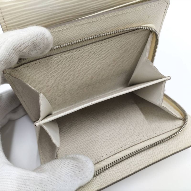 Louis Vuitton Portefeuille Joy Trifold Wallet Epi Ivoire M6658j