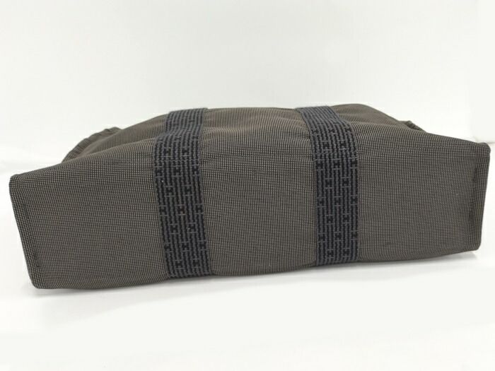 Hermes Her Line Tote MM Tote Bag Canvas Gray