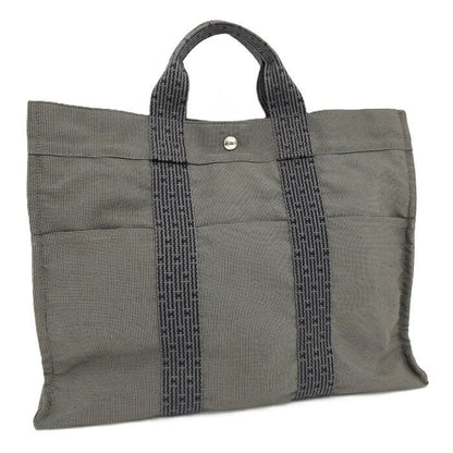 Hermes Her Line Tote MM Tote Bag Canvas Gray