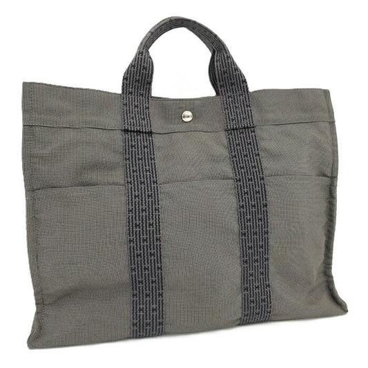 Hermes Her Line Tote MM Tote Bag Canvas Gray