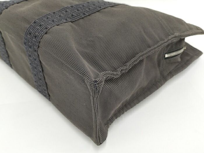Hermes Her Line Tote MM Tote Bag Canvas Gray