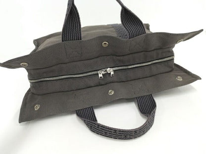 Hermes Her Line Tote MM Tote Bag Canvas Gray