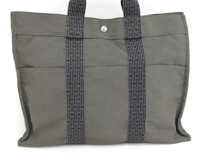 Hermes Her Line Tote MM Tote Bag Canvas Gray