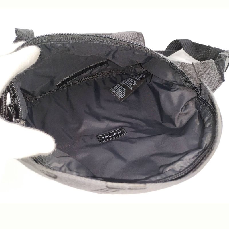 Balenciaga Waist Bag Logo Print Canvas Gray 713042