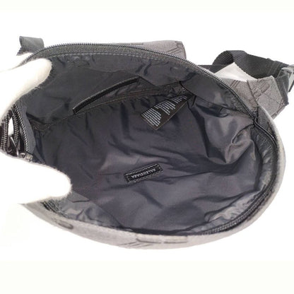 Balenciaga Waist Bag Logo Print Canvas Gray 713042