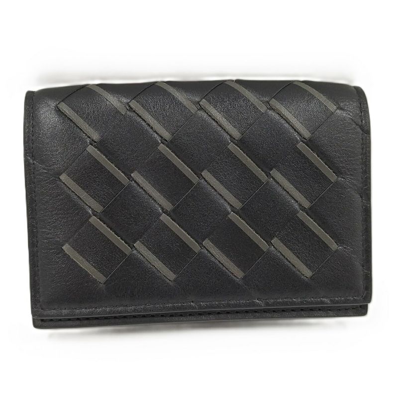 Bottega Veneta Card Case Leather Black 605720