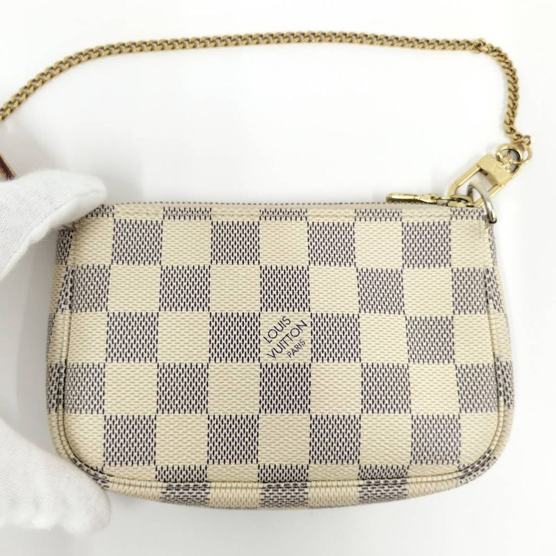 Louis Vuitton Mini Pochette Accessoire Accessory Pouch Damier Azure N58010
