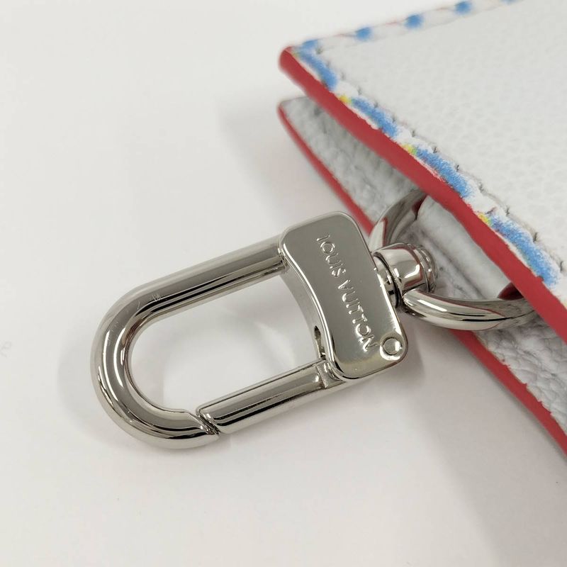 Louis Vuitton Double Zipped Card Holder Coin Case Damier Spray Multicolor M81430