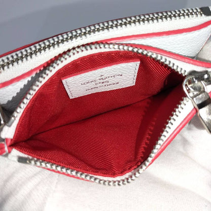 Louis Vuitton Double Zipped Card Holder Coin Case Damier Spray Multicolor M81430