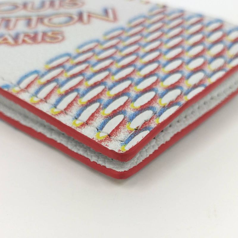 Louis Vuitton Double Zipped Card Holder Coin Case Damier Spray Multicolor M81430