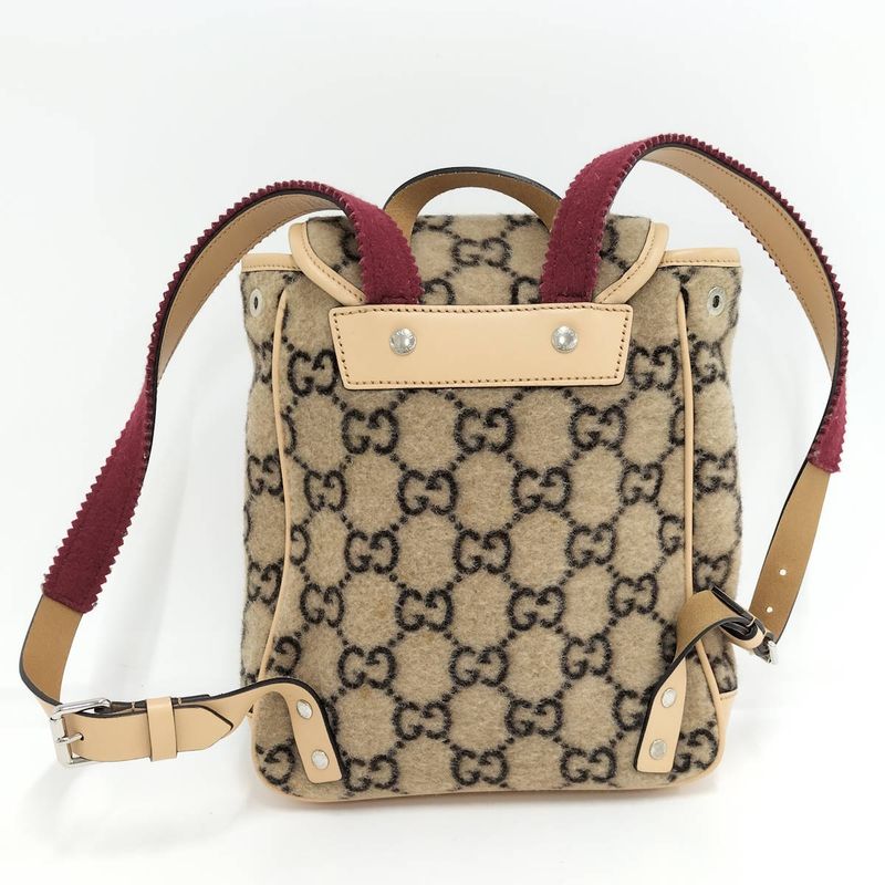Gucci Backpack Sac Backpack GG Wool Mouton 630818