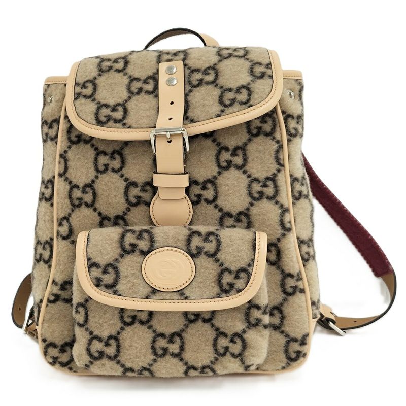 Gucci Backpack Sac Backpack GG Wool Mouton 630818