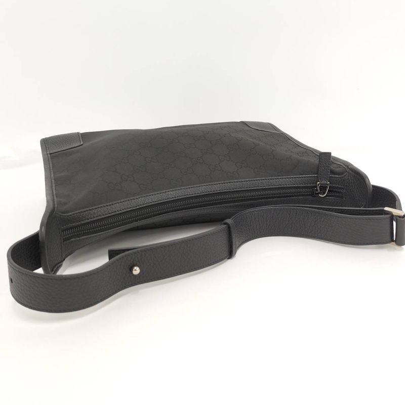 Gucci One Shoulder Bag GG Nylon Canvas Black 143743
