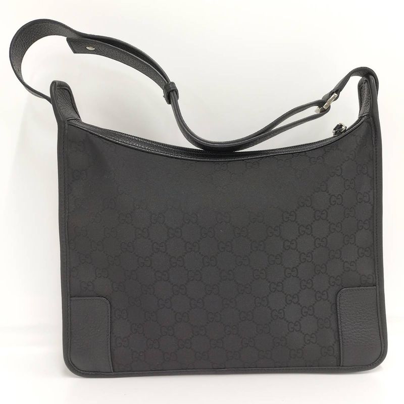 Gucci One Shoulder Bag GG Nylon Canvas Black 143743
