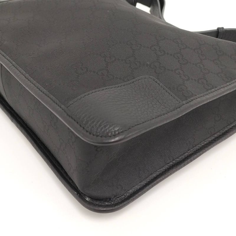 Gucci One Shoulder Bag GG Nylon Canvas Black 143743