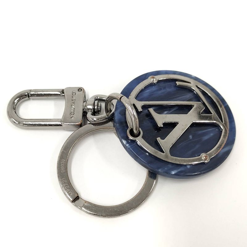 Louis Vuitton Porte Cles LV Token Charm Metal Plastic Navy Mp2721