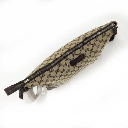 Gucci Shoulder Bag GG Canvas Leather Beige Brown 110054