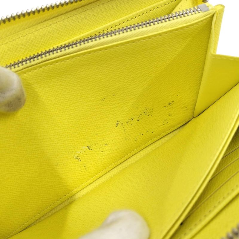 Louis Vuitton Zippy Wallet Round Zipper Long Wallet Epi Smiley Yellow M83040