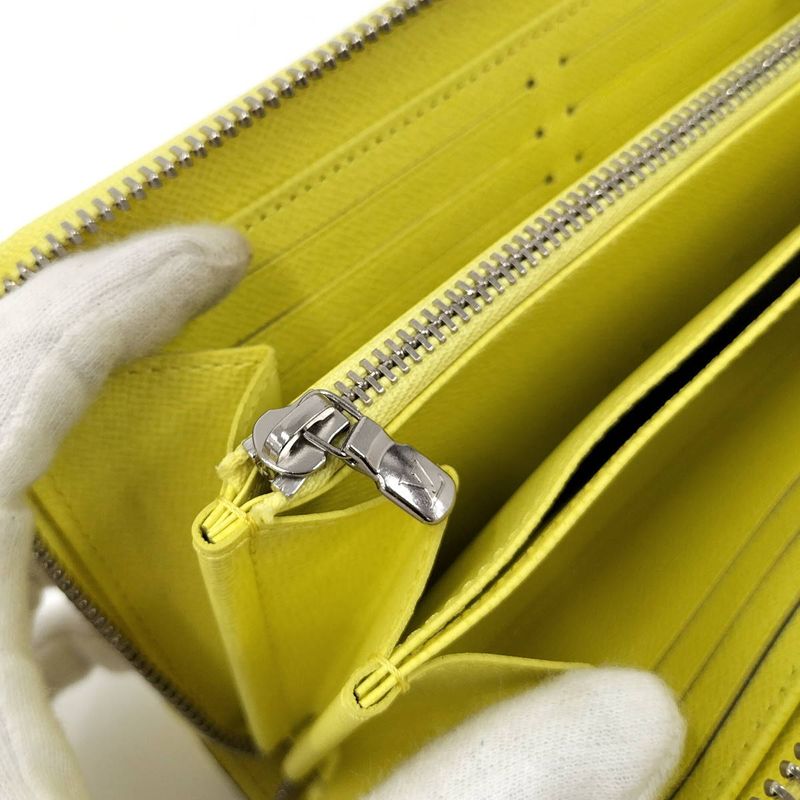 Louis Vuitton Zippy Wallet Round Zipper Long Wallet Epi Smiley Yellow M83040
