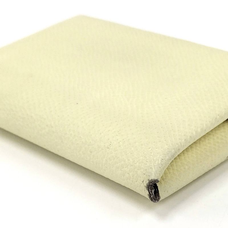 Hermes Calvi Duo Coin Case Vaux Epson Yellow Tone Stamped B