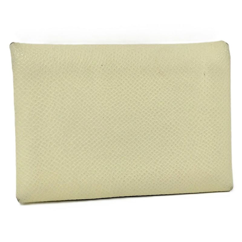 Hermes Calvi Duo Coin Case Vaux Epson Yellow Tone Stamped B