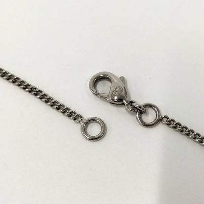 Chanel Necklace Coco Rhinestone Silver Plated 09V