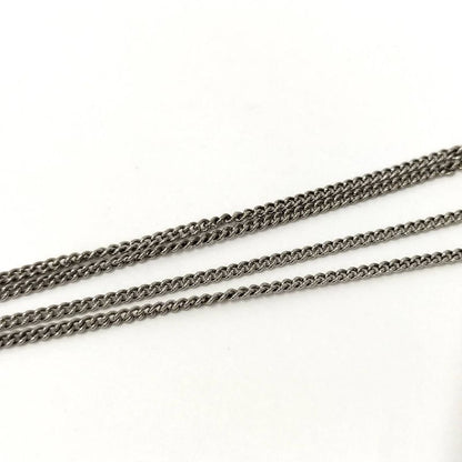 Chanel Necklace Coco Rhinestone Silver Plated 09V