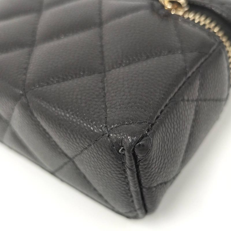 Chanel Mini Bag Charm Black Leather