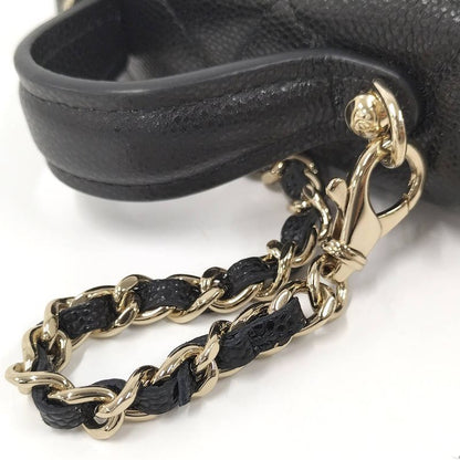 Chanel Mini Bag Charm Black Leather