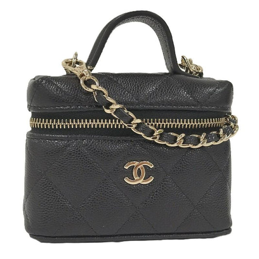 Chanel Mini Bag Charm Black Leather