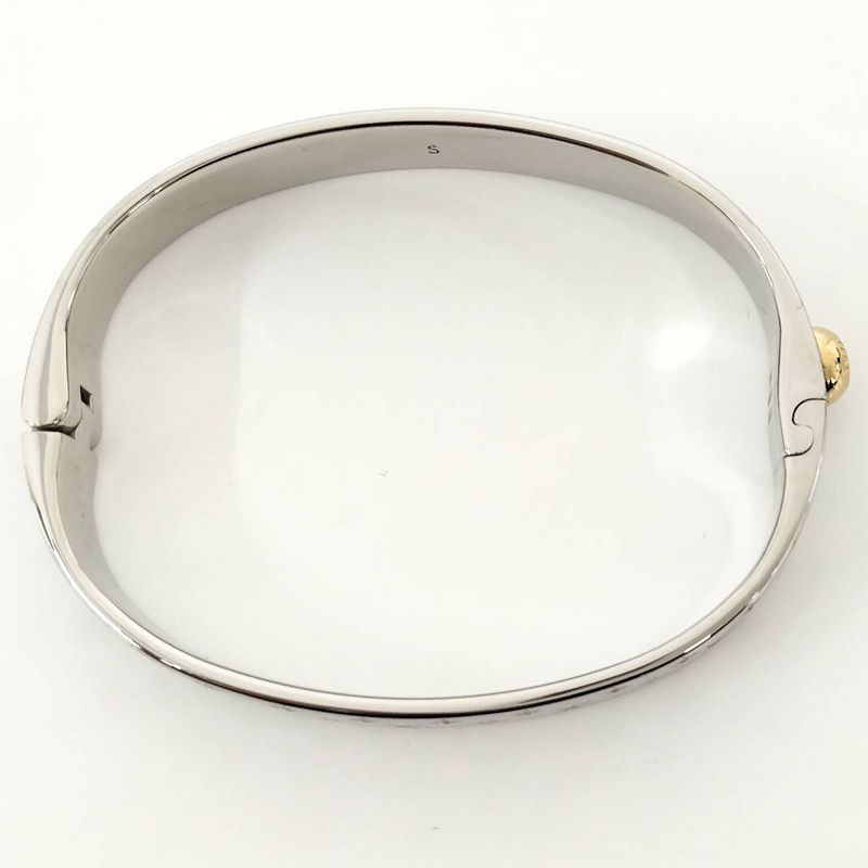 Louis Vuitton Cuff Nanogram Bracelet S Size Plated Gold Silver M00249