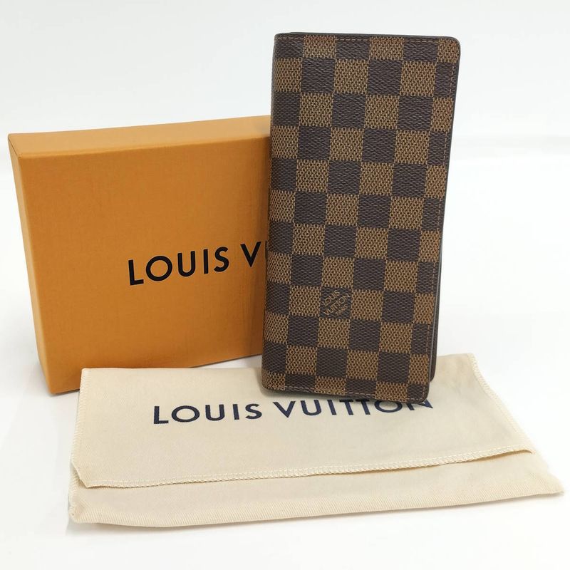 Louis Vuitton Portefeuille Blazer Folding Long Wallet Damier Ebène N60017