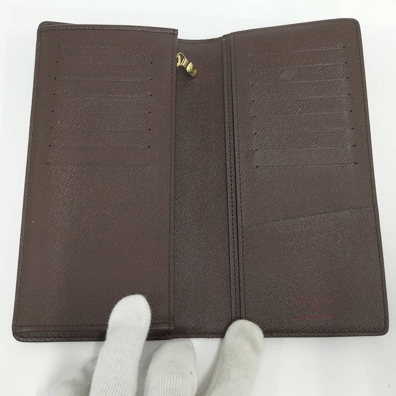 Louis Vuitton Portefeuille Blazer Folding Long Wallet Damier Ebène N60017