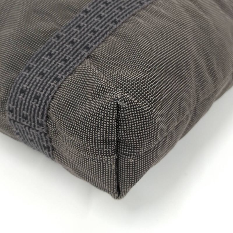 Hermes Herbag Su Tote Bag Canvas Grayish