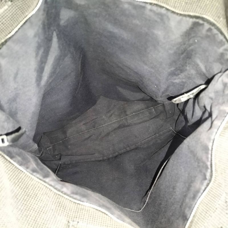 Hermes Herbag Su Tote Bag Canvas Grayish