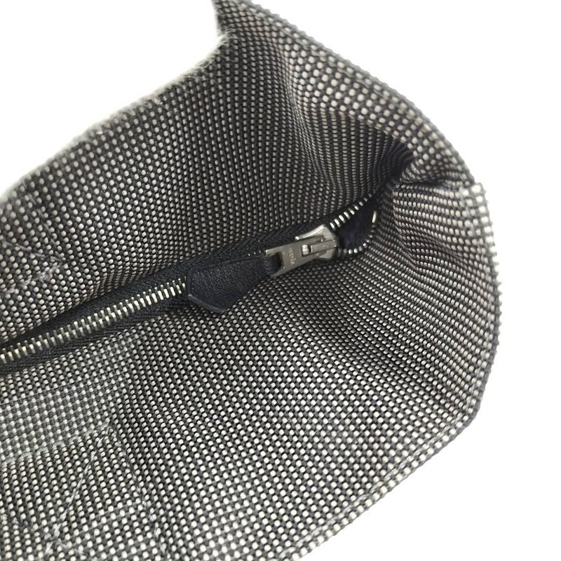 Hermes Herbag Su Tote Bag Canvas Grayish