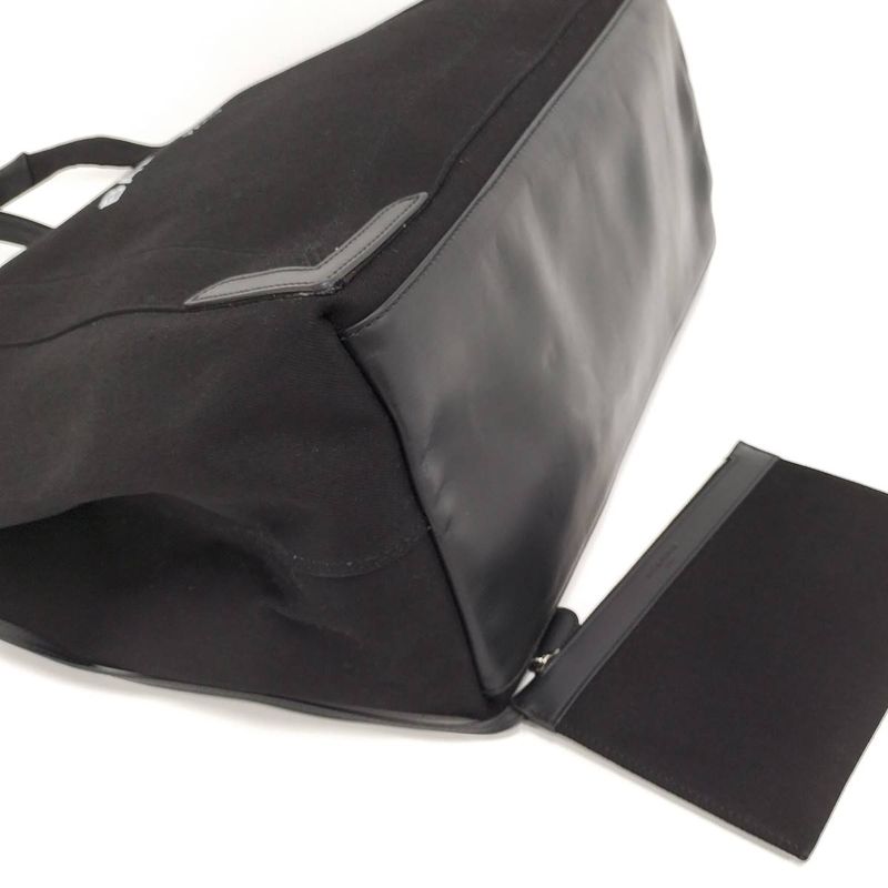 Balenciaga Navy Cabas S Tote Bag Canvas Leather Black 339933