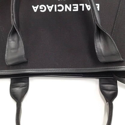 Balenciaga Navy Cabas S Tote Bag Canvas Leather Black 339933