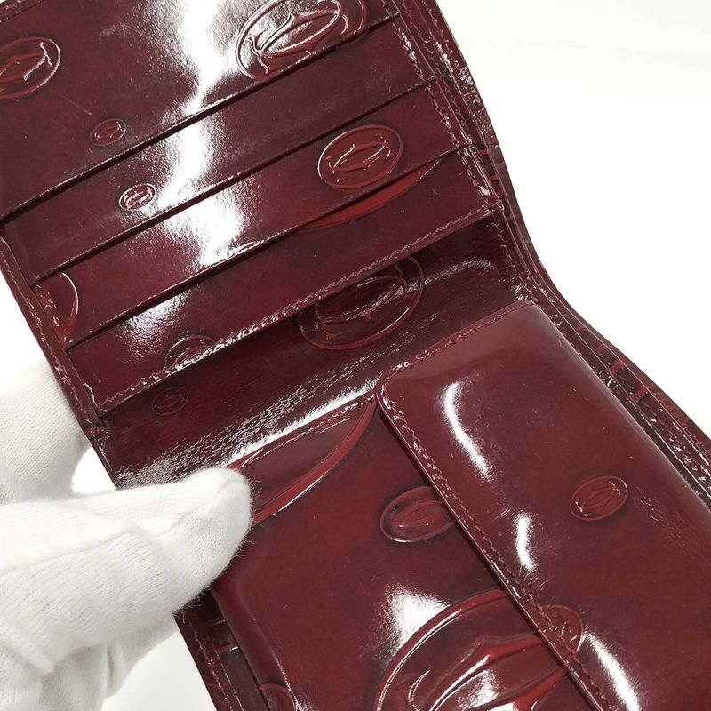 Cartier Bifold Wallet With Happy Birthday Enamel Red