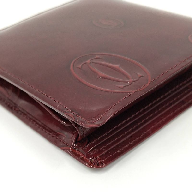 Cartier Bifold Wallet With Happy Birthday Enamel Red