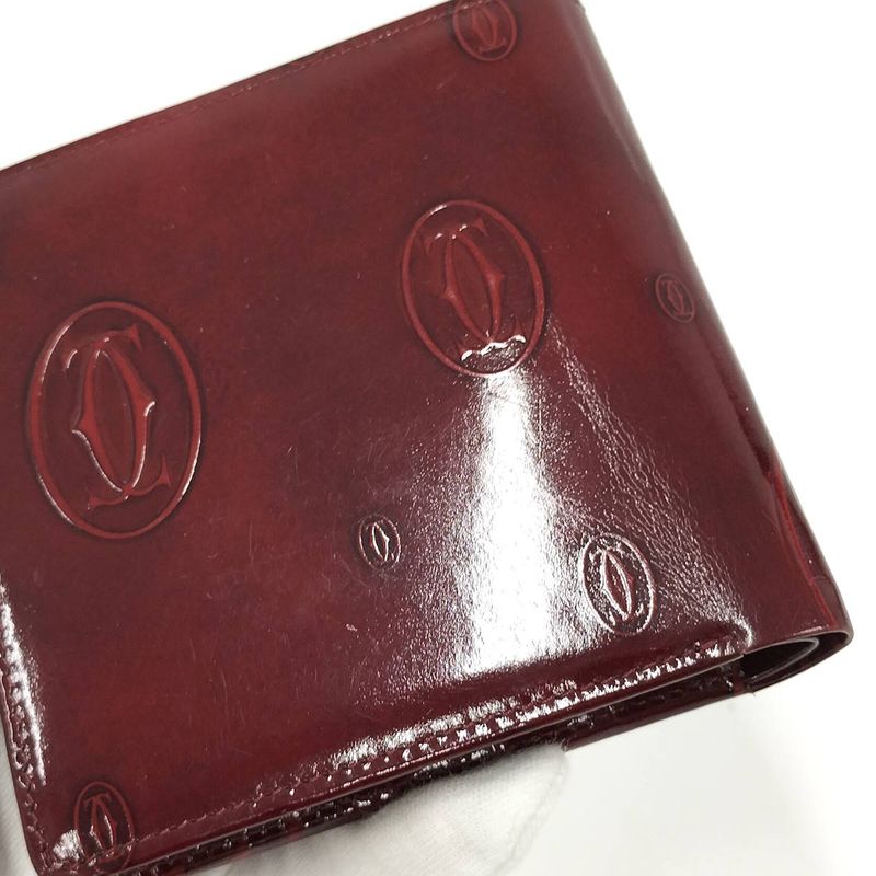 Cartier Bifold Wallet With Happy Birthday Enamel Red