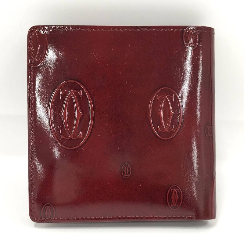 Cartier Bifold Wallet With Happy Birthday Enamel Red