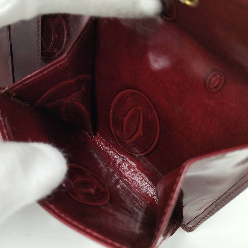 Cartier Bifold Wallet With Happy Birthday Enamel Red