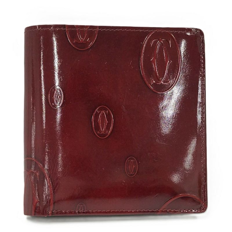 Cartier Bifold Wallet With Happy Birthday Enamel Red