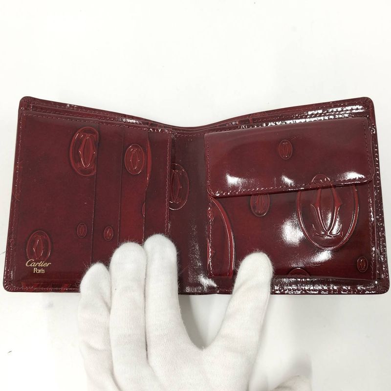 Cartier Bifold Wallet With Happy Birthday Enamel Red