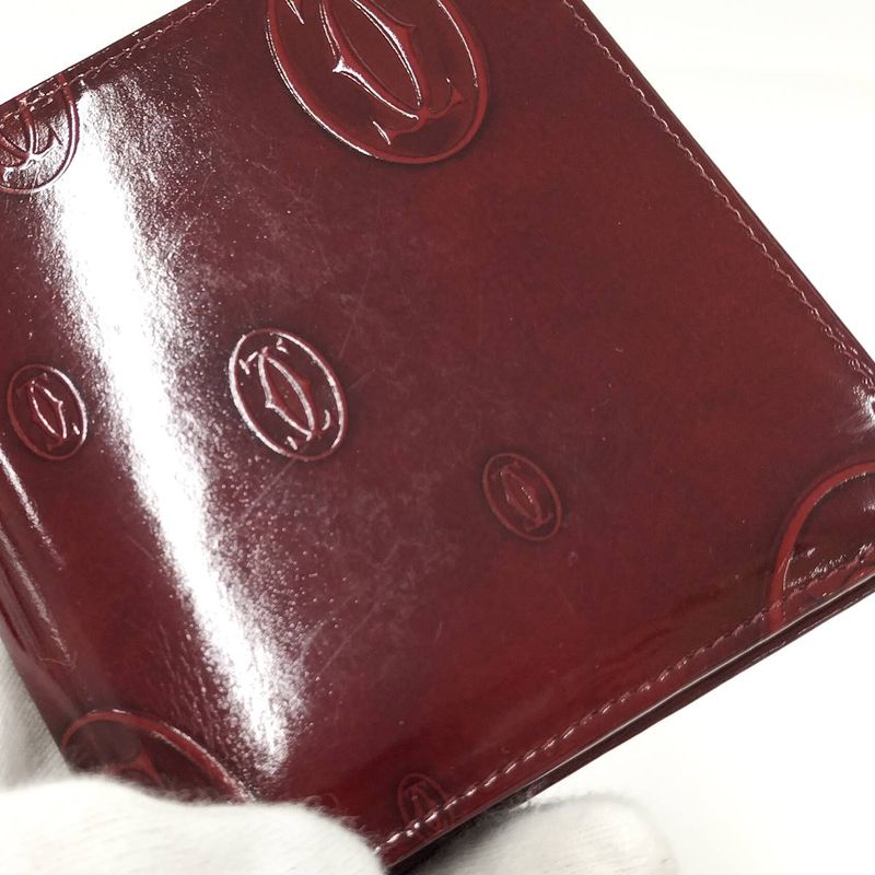 Cartier Bifold Wallet With Happy Birthday Enamel Red