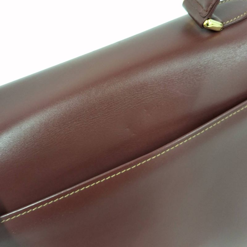 Cartier Handbag Must Line Leather Bordeaux