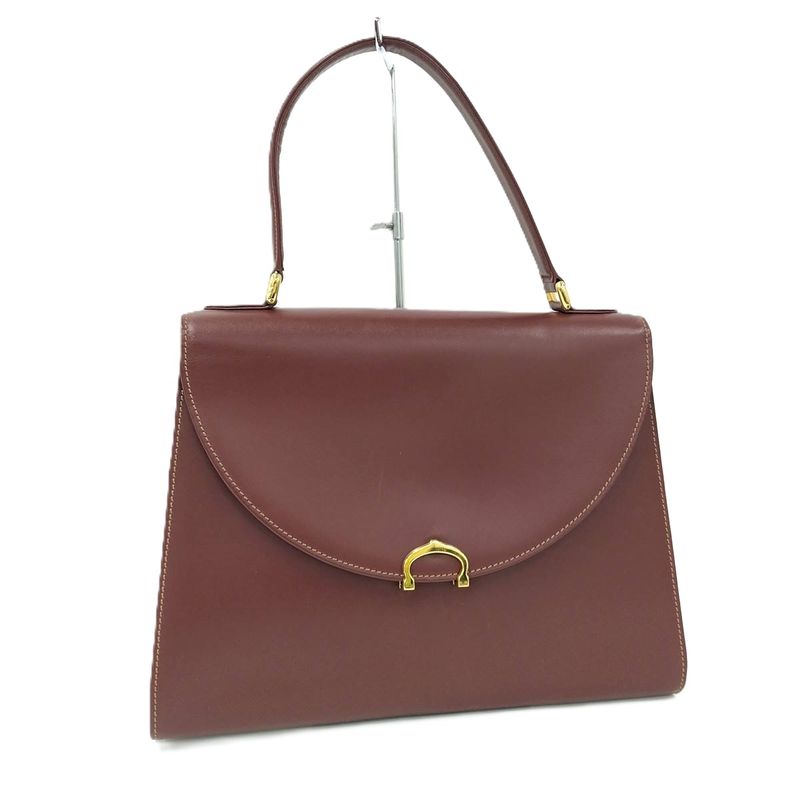 Cartier Handbag Must Line Leather Bordeaux