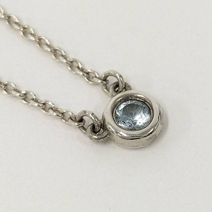 Tiffany & Co Necklace By-the-yard Elsa Peretti Rhinestone Sv925 Silver